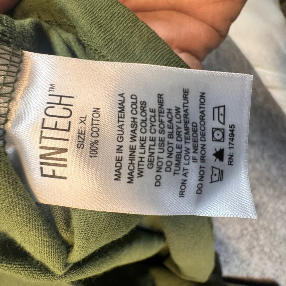 Fintech Mens Heavy Duty Long Sleeve Pocket T-Shirt Rifle Green XL FMLGTHOLD5-314